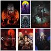 White Paper Wall Poster Classic Anime Castlevania Posters and Prints Home Bar Decor Interior Mural Room Decoration Art Painting Fans Collection Gifts