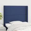 VidaXL Headboard with Ears Blue 93x16x118-128 Cm Fabric3119428