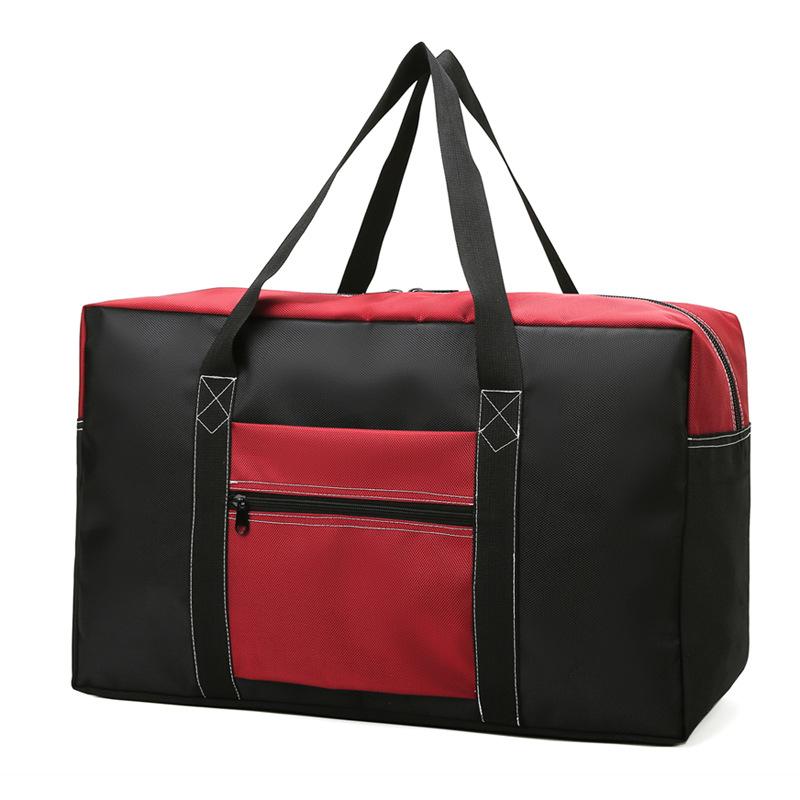 Большая вместительная дорожная сумка для багажа контрастного цвета из ткани Оксфорд, дорожная сумка для хранения на коротких дистанциях