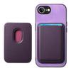 For iPhone 16e Case Detachable Magnetic Card Bag Leather Phone Back Cover