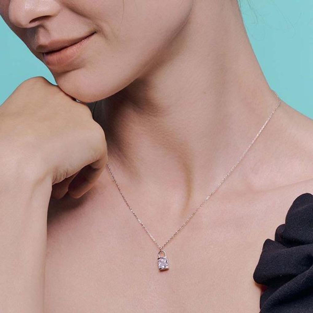 Серебряное колье Twinkle Lock OTN222805QWW