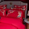 Новый китайский стиль большая красная вышивка свадебный пододеяльник полированное свадебное постельное белье свадебный комплект из четырех предметов многопредметный набор