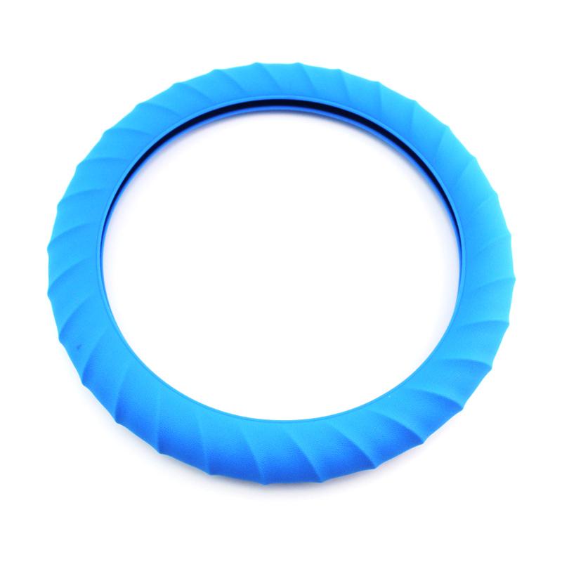 Автомобильный многоцветный универсальный кожаный мягкий силиконовый чехол на руль, авто силиконовая перчатка на руль, мягкий чехол для автомобиля