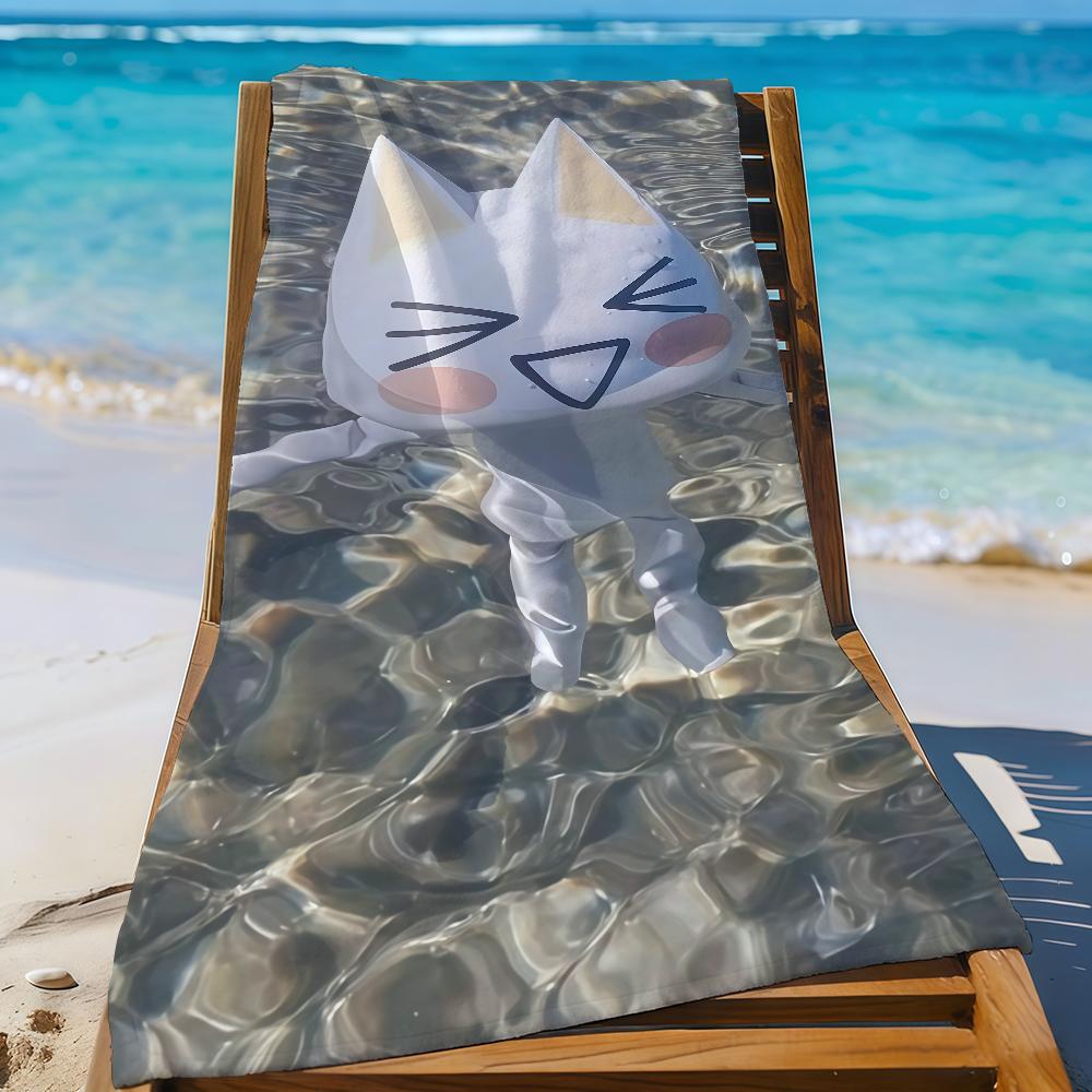 Cartoon I-Inoue Toro Kawaii Towel Sports Quick Dry Travel Camping Gear Sandproof Soft Light Large Beach Towel