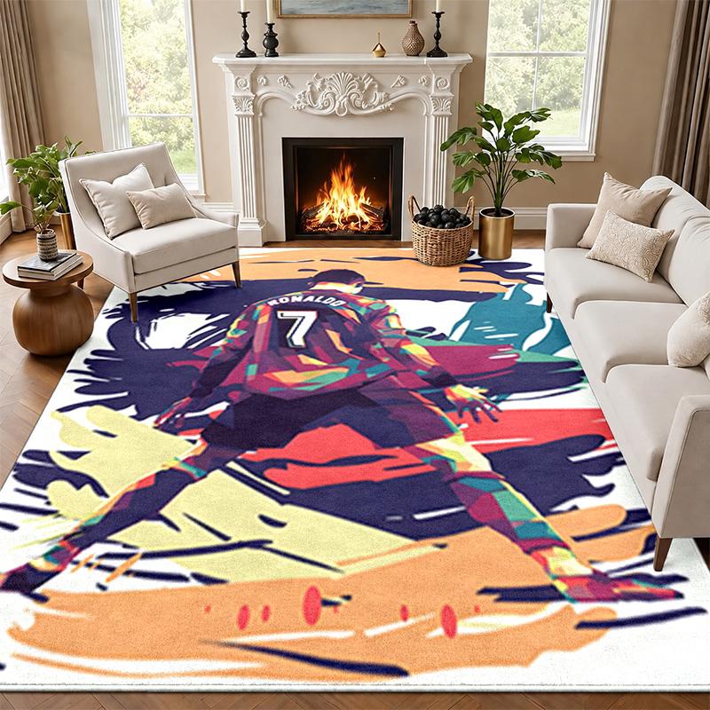 Cristiano Ronaldo Carpet Door Mat for Living Room or Bedroom Protective Mat Under Chair Office Decoration Christmas Gift Birthday Present