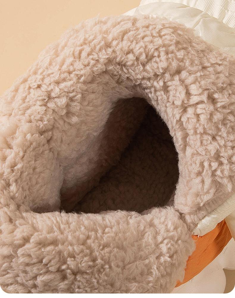 Женские ботильоны на массивном высоком каблуке 5 см, зимняя мягкая женская хлопковая обувь на платформе, уличные водонепроницаемые нескользящие женские зимние ботинки