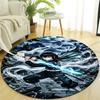 1pc Tokitou Muichirou Print Round Carpet Chair Round Carpet Suitable for Bedroom Living Room Home Decorative Carpet