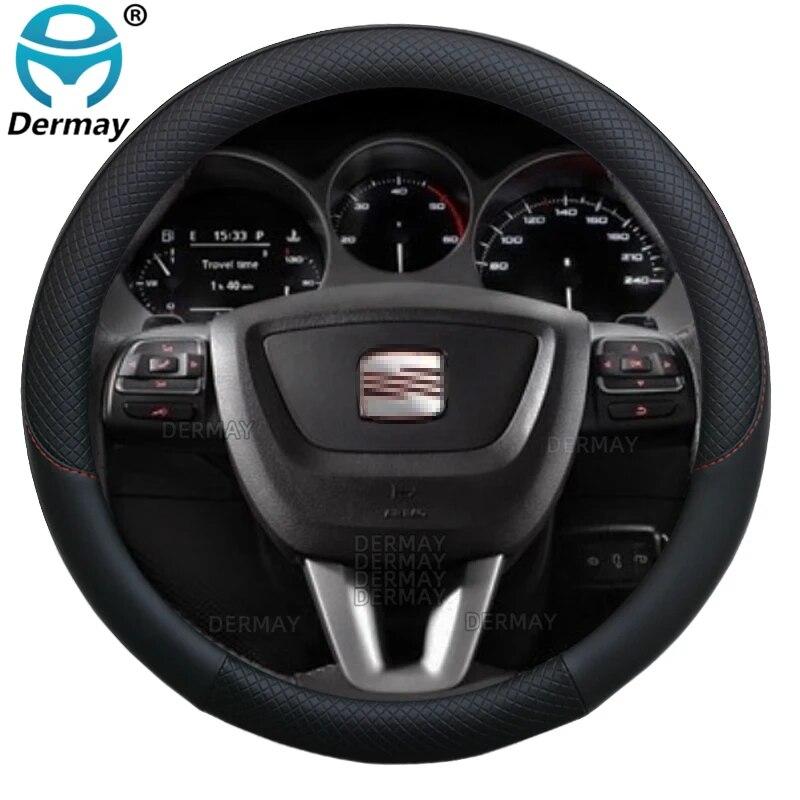 100% бренд DERMAY из искусственной кожи, чехол на руль автомобиля для Seat Altea XL/Freetrack Altea Prototipo, автоаксессуары