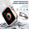 Для Apple Watch Series 10 42 мм Чехол Ударопрочный ПК Чехол для Часов с Оранжевой 3D Текстурированной Кнопкой - Starlight