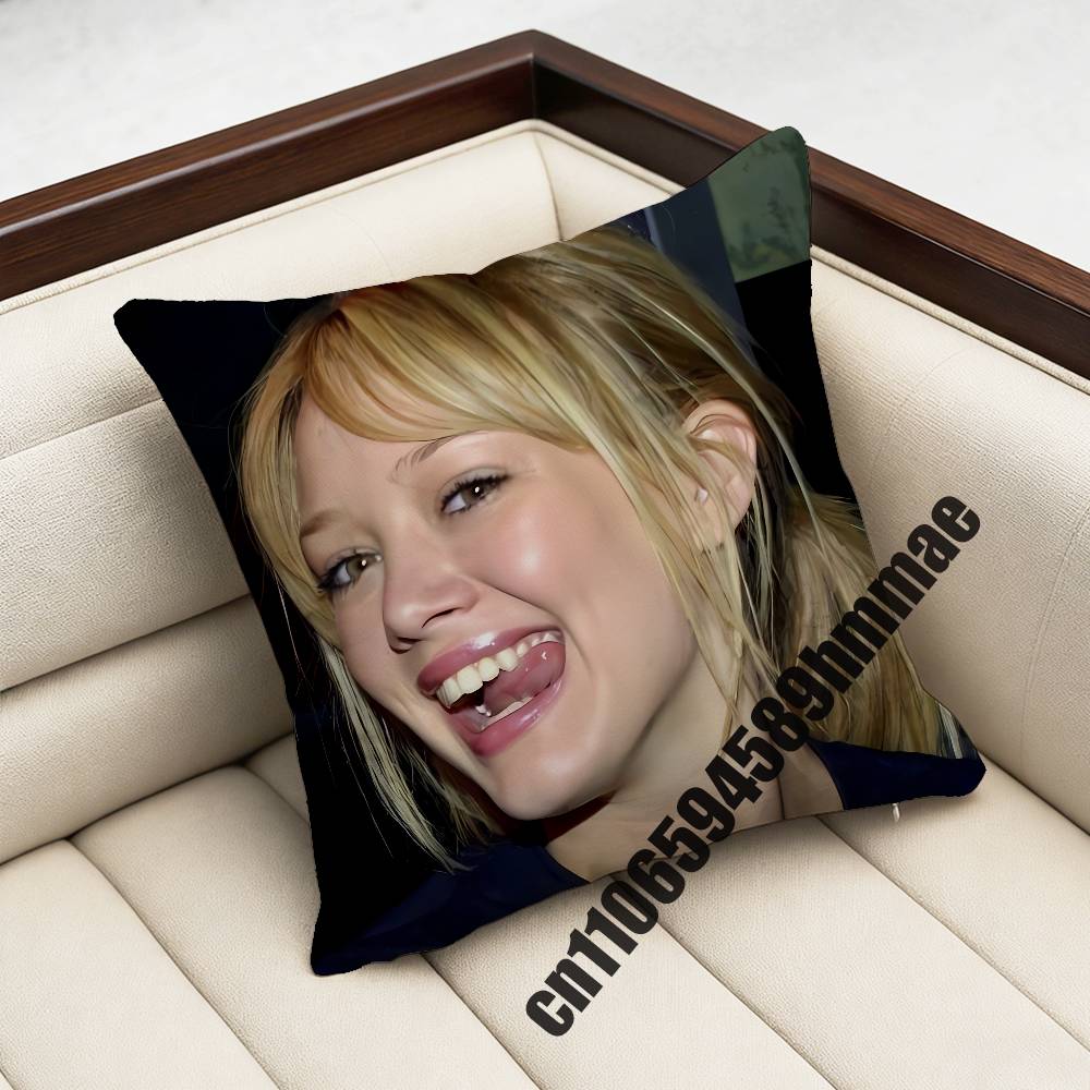 H-Hilary Duff Luck Or Something Throw Pillow Case Sham For 45X45Cm 35X35Cm Square Home Pillowcase Cushion Cover