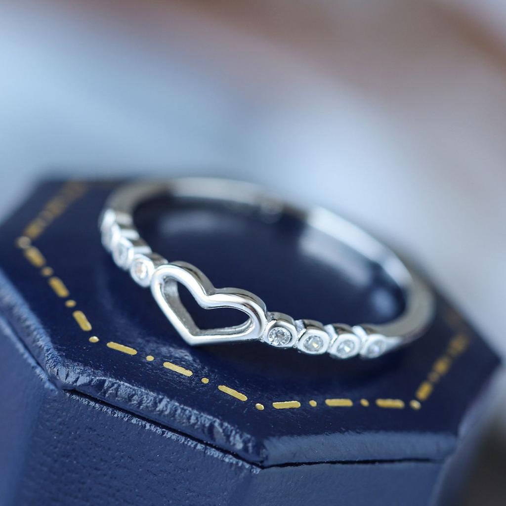 Модное круглое кольцо для пары в форме сердца для женщин, обручальное свадебное кольцо из стерлингового серебра, ювелирные изделия для вечеринки, кольца из стерлингового серебра 925 пробы для женщин