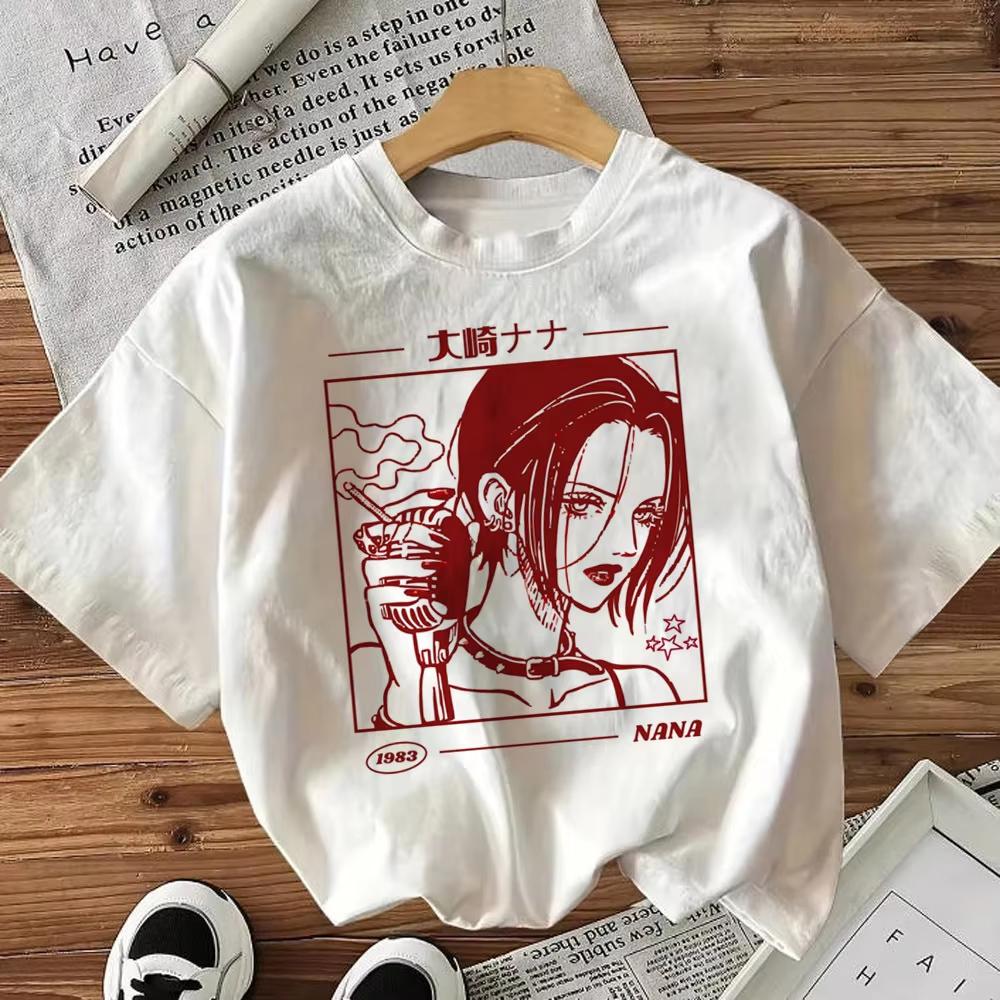 Summer Hot Sale Nana Anime Classic Gothic 80s T-shirt Unisex Hip Hop Streetwear Oversized T-shirt Breathable and Comfortable Clothes