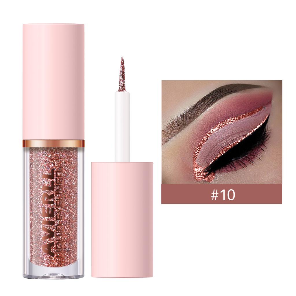 10-цветная сверкающая жидкая подводка для глаз Sparkle Dazzling Eyeshadow Liquid Pearl Brightens Eyeshadow Fine