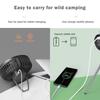 LED Fan with Light Modern USB Charging Desktop Portable Small Camping Fan Room Fan Three-level Wind Speed Adjustable