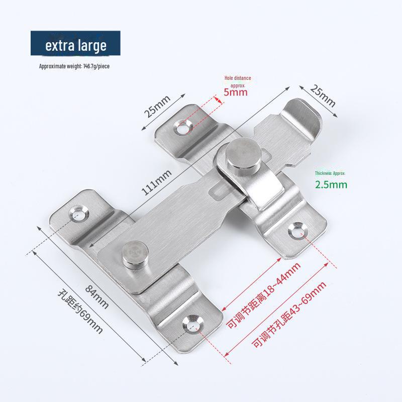 Защелка из нержавеющей стали для раздвижных дверей для клеток домашних животных и промышленных замков