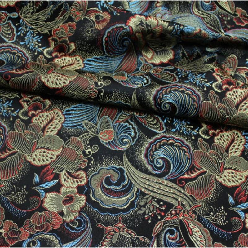 100x75 см жаккардовая шелковая парчовая ткань в китайском стиле китайский хам чонсам одежда декоративная ткань для подушек ткань для подушек