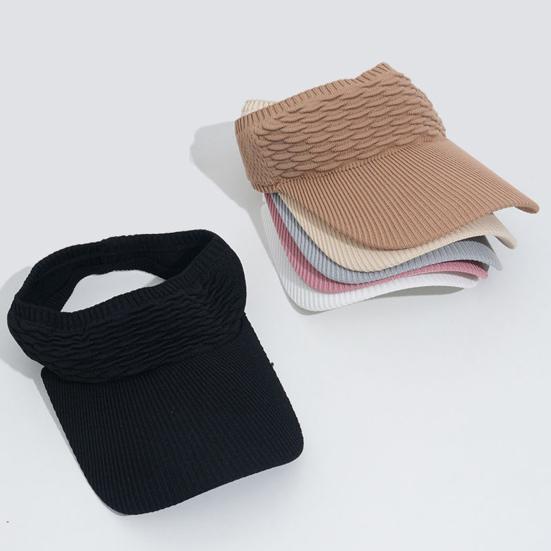 Women Summer Sun Visor Hat Adjustable Empty Top Baseball Cap Elastic Knitted Sports Hat for Tennis Golf Running