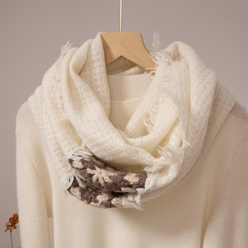 2025 Autumn/Winter Cashmere Patchwork Crochet Scarf & Shawl for Men and Women