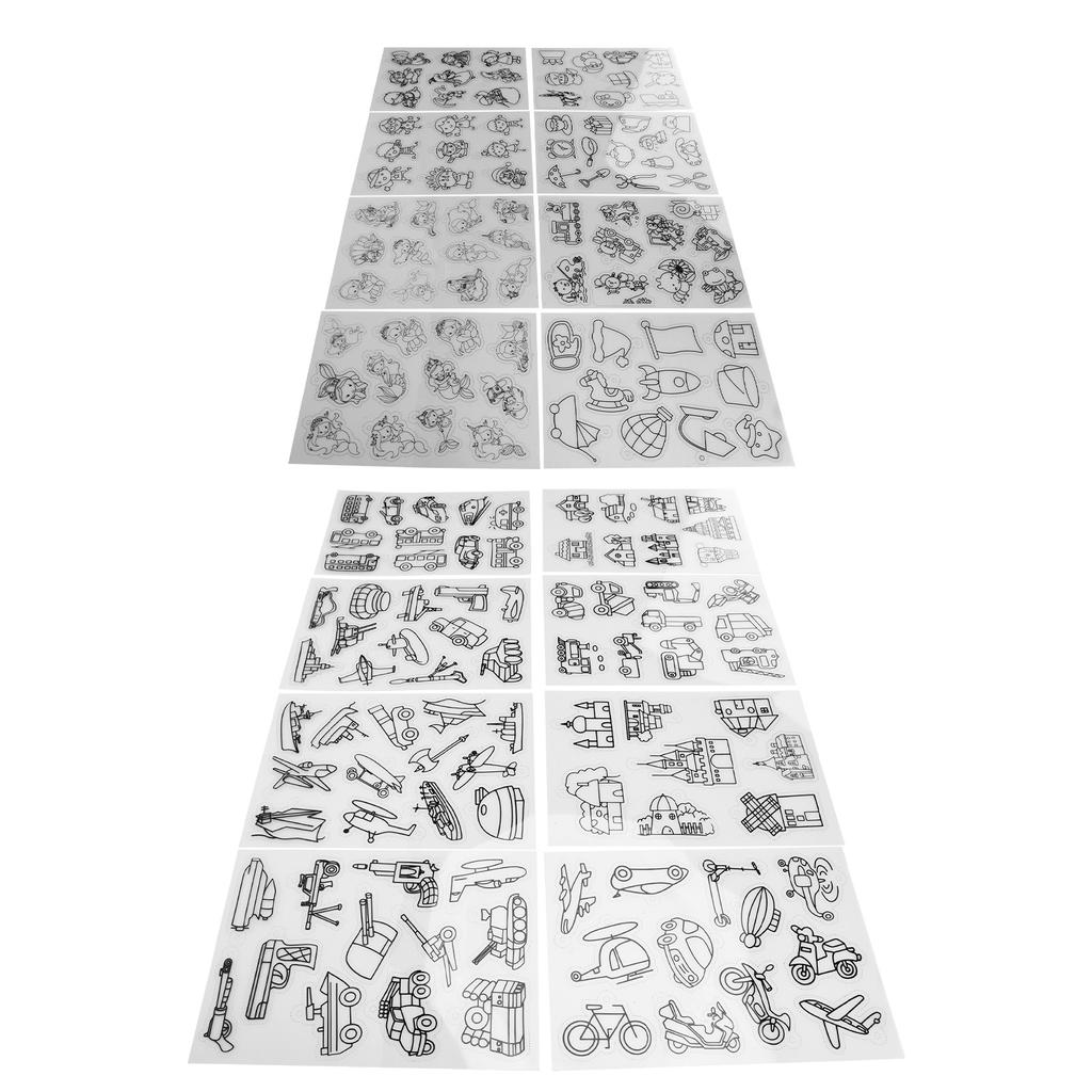 8 шт. Термоусадочный лист Узор для мальчиков и девочек Полупрозрачный Широкое применение Бумага для термоусадочного искусства для DIY Cra