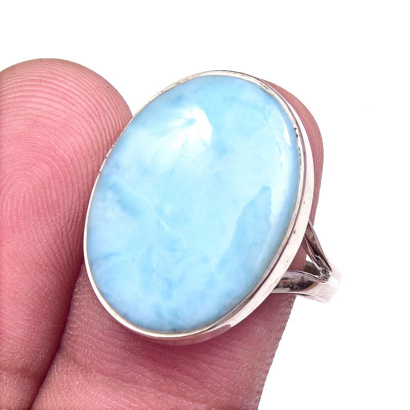 Кольцо в подарок из стерлингового серебра 925 пробы с драгоценным камнем ларимаром Natural Republic S.9 c5J47