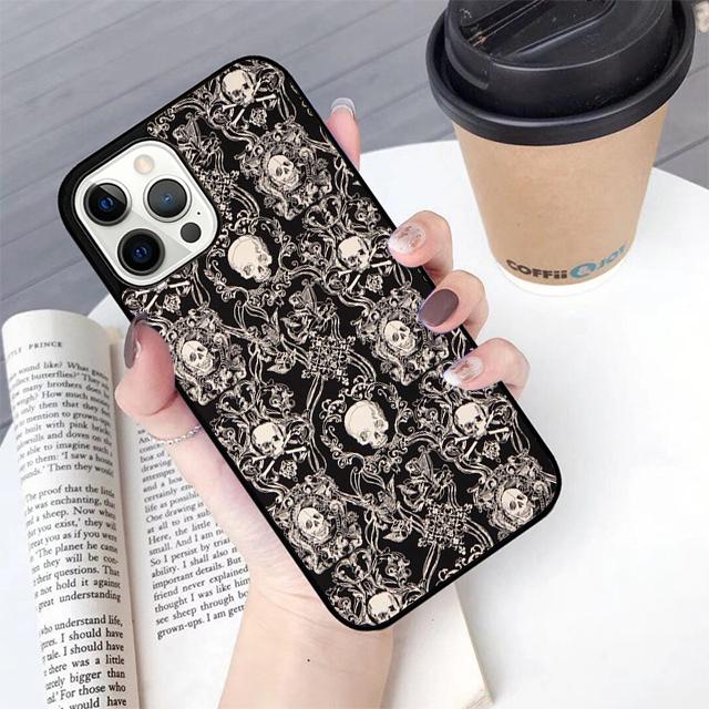 Чехол для телефона в готическом стиле с черепом для Apple iPhone 17 Air 11 Pro Max Plus SE2020 Coque для iPhone 17 Air 14 15 16 13 12 Max Cover