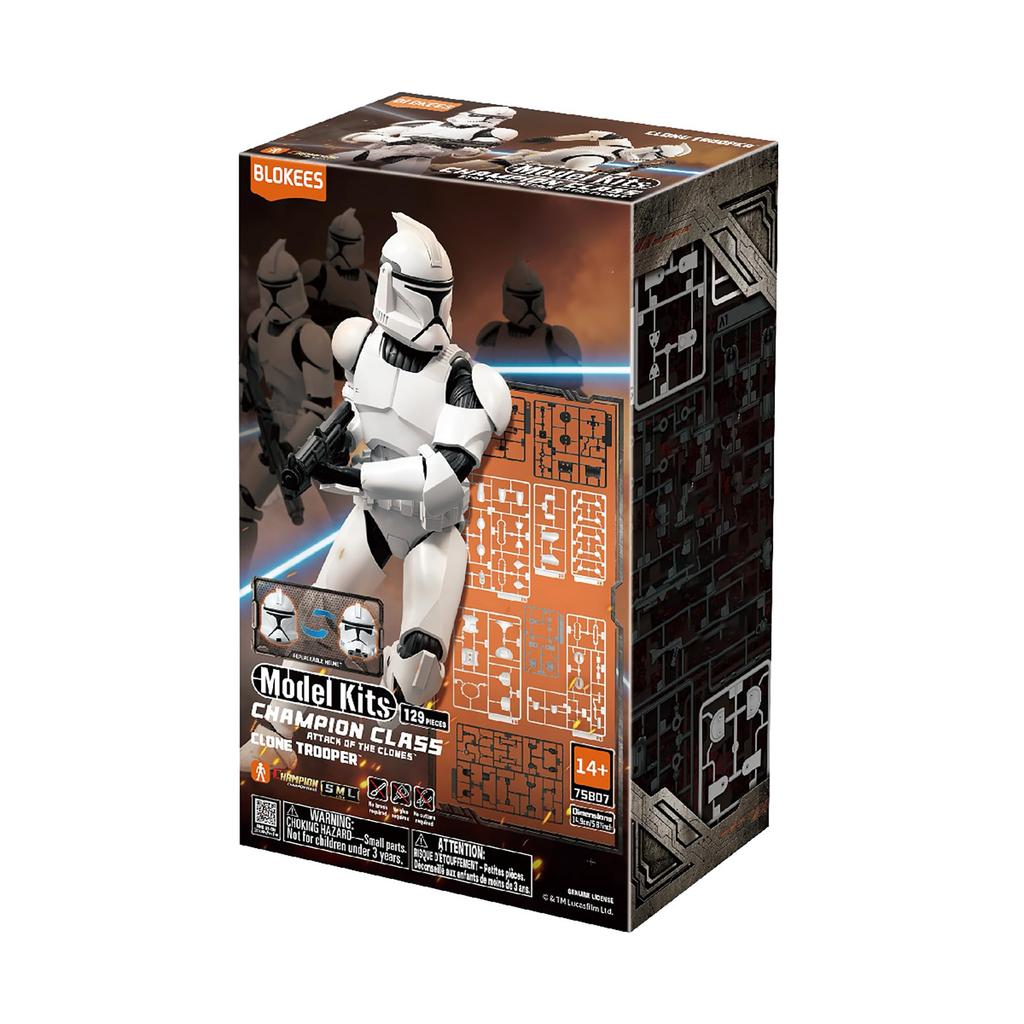 Blokees SF Soldier Clone Commander Figure Collection Model CC07 Assembly Kit 75807 PVC Display Interior Gift Trooper/Clone