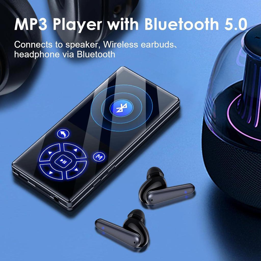 Популярный Bluetooth MP3-плеер 2026 года с сенсорным экраном, радио и поддержкой иврита.