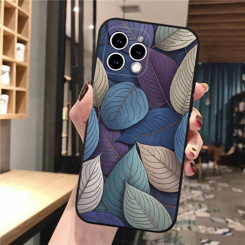 Чехол для телефона с листьями и листьями для iPhone Samsung Galaxy Redmi Xiaomi Oppo OnePlus Note SA 7 8 9 10 11 12 13 14 20 21 22 23 53 54 Pro Max Plus Ultra TPU Soft