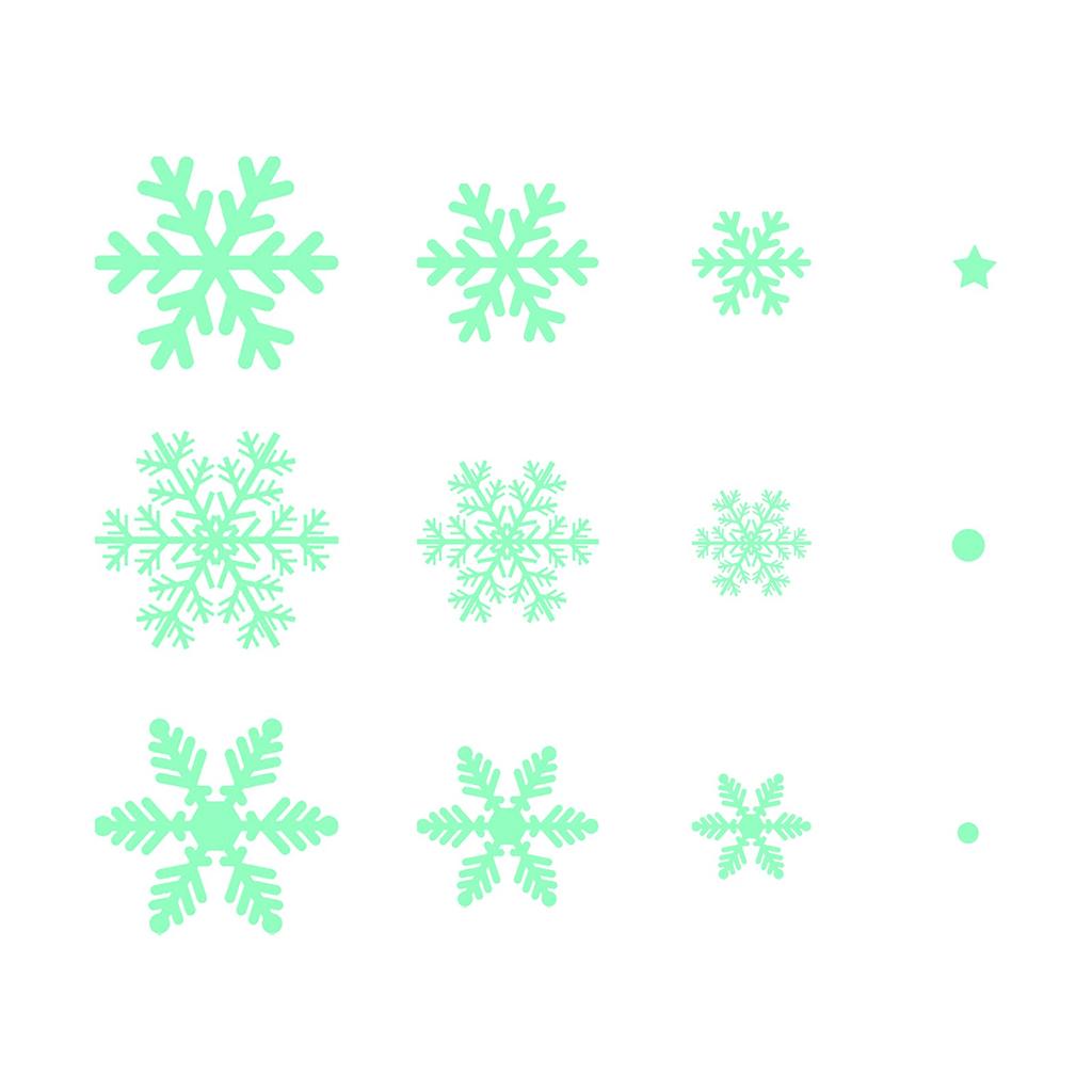 Рождественские светящиеся в темноте наклейки на стену со снежинками Рождественские наклейки со снежинками