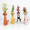 Poodle/Siberian Husky Shape Handcrafted Quirky Corgi Dog Vase Golden Retriever Planter  Shelf Decor