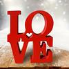 Valentine's Day LOVE Table Sign Wooden Love Letter Desktop Decoration Home Office Red Love Block Home Party Wedding Anniversary Ornament