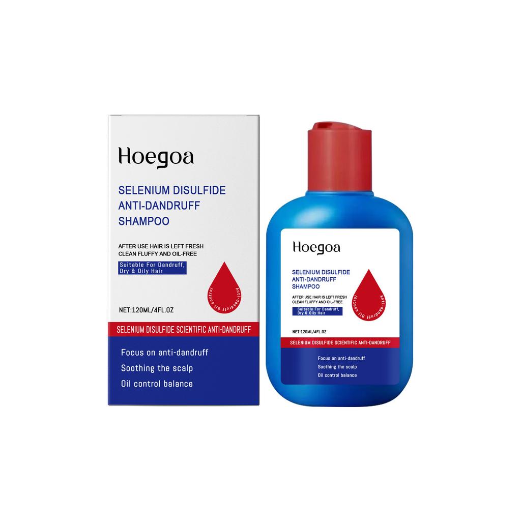 HOEGOA Selenium Disulfide Shampoo Series Oil Controlling, Soothing, Refreshing, Anti-dandruff, Fluffy and Fragrant Shampoo