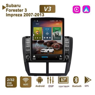 9,7-дюймовый автомобильный радиоприемник на базе Android для Subaru Forester 3 Impreza 2007-2013 2 DIN Tesla с вертикальным экраном Carplay Авторадио Мультимедийный плеер 2 + 32 ГБ