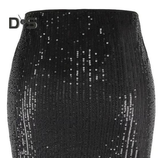 Женская мини-юбка с высокой талией, короткая юбка с пайетками, сексуальный стиль, облегающая бедра, блестящая юбка, вечеринки, свадьбы, клубы, одежда