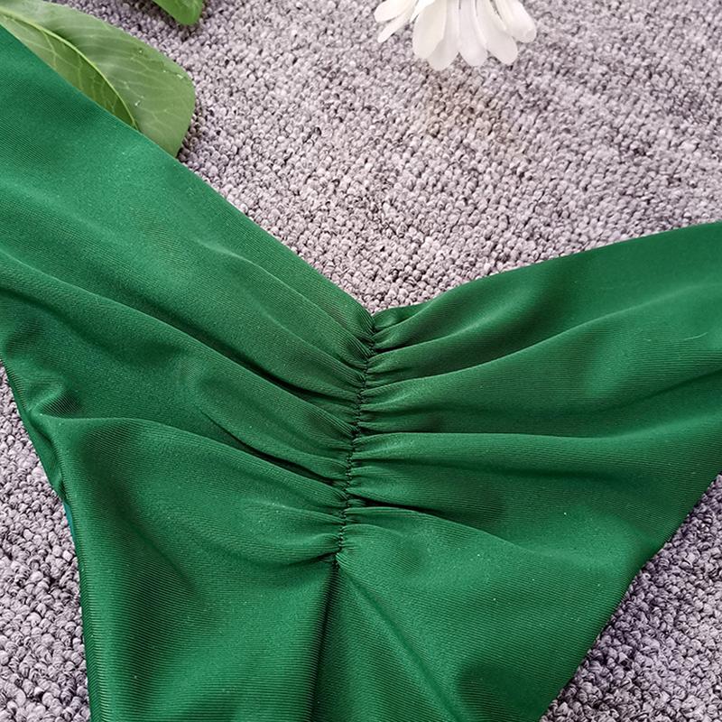 Женский лоскутный сексуальный комплект бикини, разделенный купальник, летний пляжный купальник из двух частей