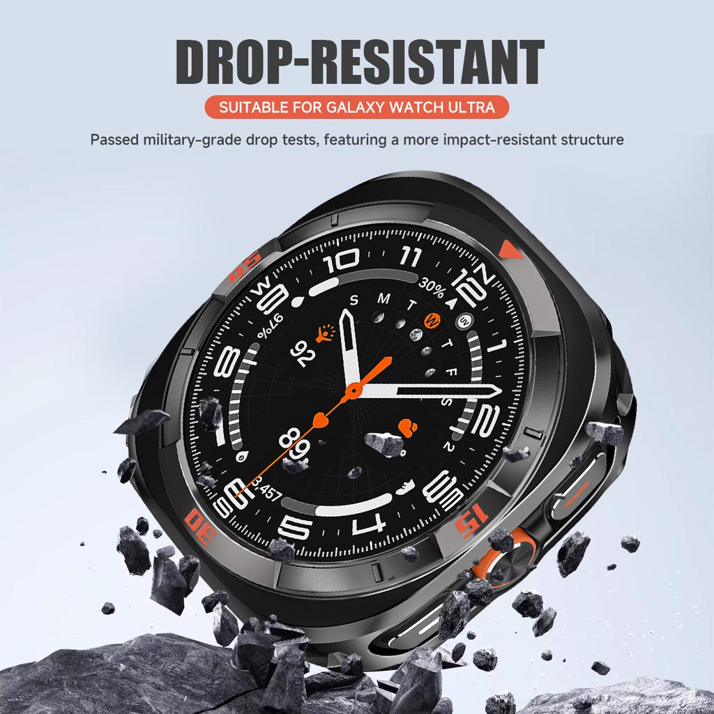 Роскошный алюминиевый чехол для Samsung Galaxy Ultra Watch Ultra 47 мм Металлическая крышка для samsung Galaxy Ultra 2025 47 мм Защитное стекло для экрана