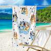 Ultra-Soft Beach Towel with Bluey Theme,Ideal for Pool - Camping, Diving - Perfect Travel Essential, Vibrant Beach Towel.