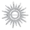 Летняя огненная солнечная брошь Micro Pave CZ Starburst Celestial Sunburst для женщин из посеребренной латуни