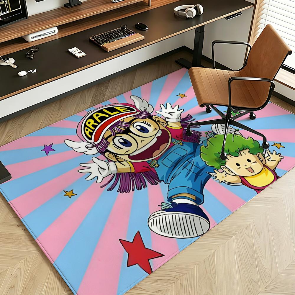 Anime D-Dr. S-Slump Floor Mat Soft Flannel Floor Mat Suitable for Entryways, Living Rooms, Bedrooms, and Bathrooms