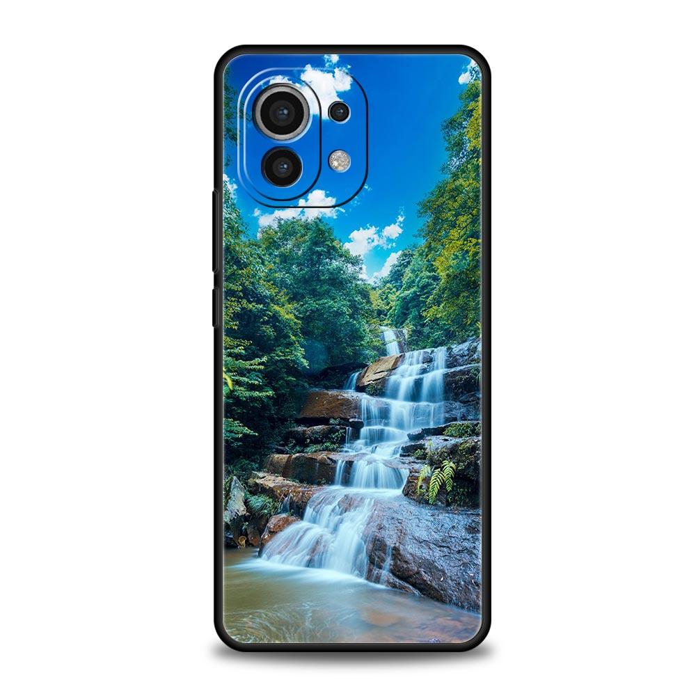 Для Xiaomi Mi 13 12T 10 12 Lite 11 10T 11X 11T Pro 9T чехол для телефона водопад природа деревья корабль Poco X3 NFC X4 F3 F4 M3 M4 5G чехол