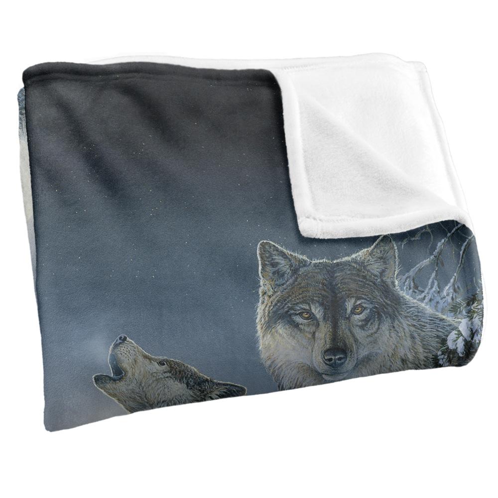 Wild Wings Midnight Wolves 2 Silky Supersoft Blanket