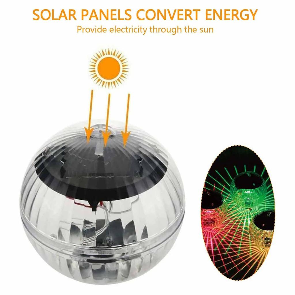 4-дюймовый плавающий шар для пруда с солнечной батареей, уличный шар для бассейна, светодиодный ночник с 7 цветами, плавающий светильник для дрейфа воды