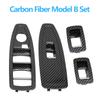 Car Interior Door Carbon Fiber Window Lift Switch Button Panel Trim Cover Replace For BMW 1 3 Series F20 F30 F31 F34