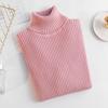 Women Bottom Sweater Turtleneck Long Sleeve Slim Fit Knitting Tops Solid Color Ribbed Tops Daily Wear