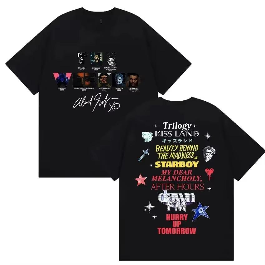 Рэп-исполнитель The Weeknd Поторопись Завтра Тур Графическая Футболка Популярная Хип-хоп Свободная 100% Хлопок Футболка Унисекс Уличная Одежда Топ