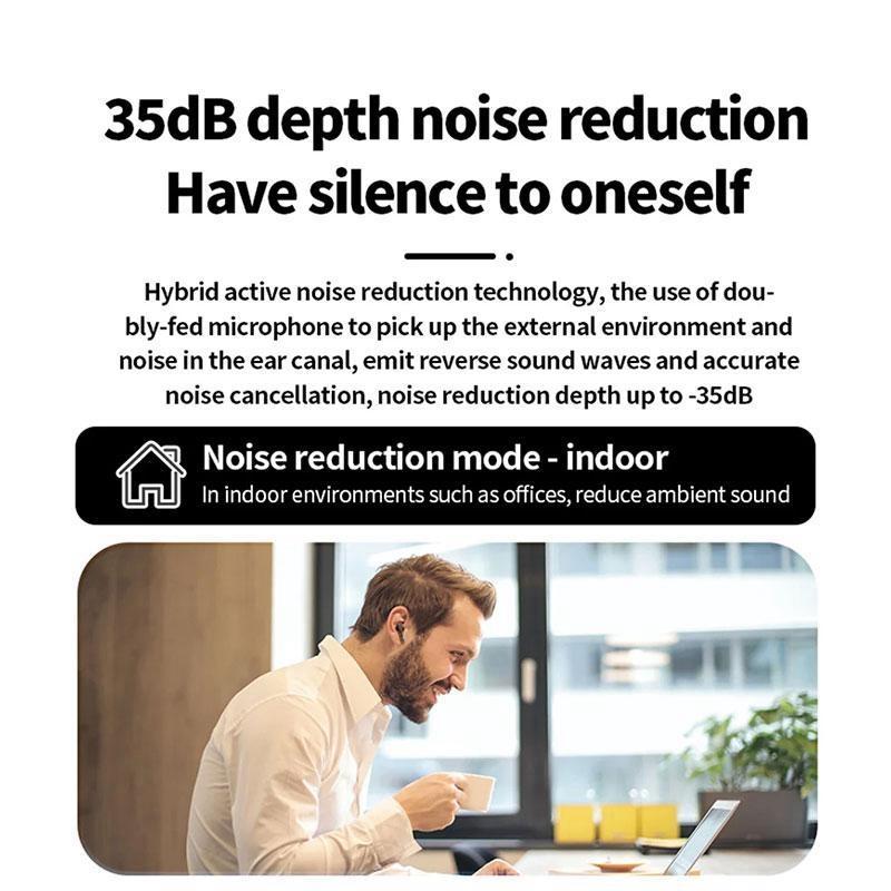 Беспроводные наушники TWS Bluetooth с функцией шумоподавления ANC Наушники с сенсорным экраном Регулировка громкости Наушники-вкладыши
