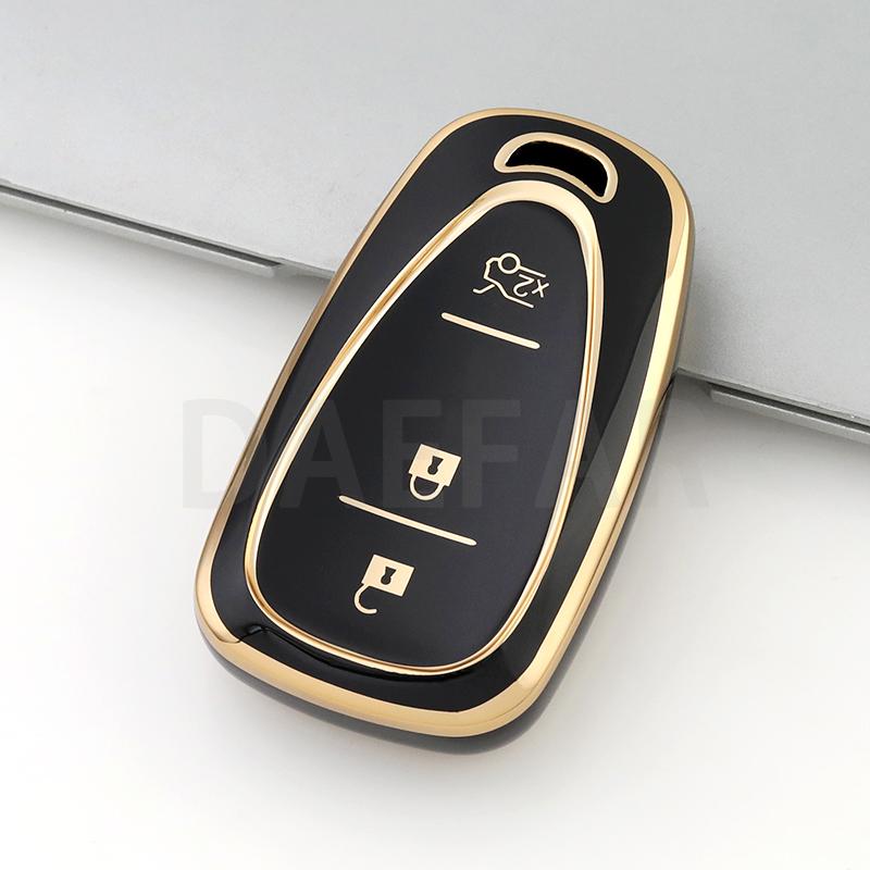 AABHK1 3 Buttons TPU Car Remote Key Case Cover for Chevrolet Onix Turbo Cruze Orlando Trax Tracker Trailblazer Equinox Malibu Bolt