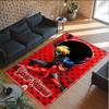 Personalized Crystal Velvet Carpet Custom Name Text,Miraculous Ladybug Anti Slip Area Rug For Home Decoration