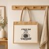 Sac Cabas Jute avec Poche J’peux pas je préfère m’occuper de mon Terrarium J'peux pas minimaliste | Toile de Jute et Coton 21 L