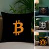 Крутая Популярная Наволочка с Логотипом B-BitcoinS Мягкая Плюшевая Ткань Двусторонний Принт Декоративная для Дома Гостиной Подарок Подушка